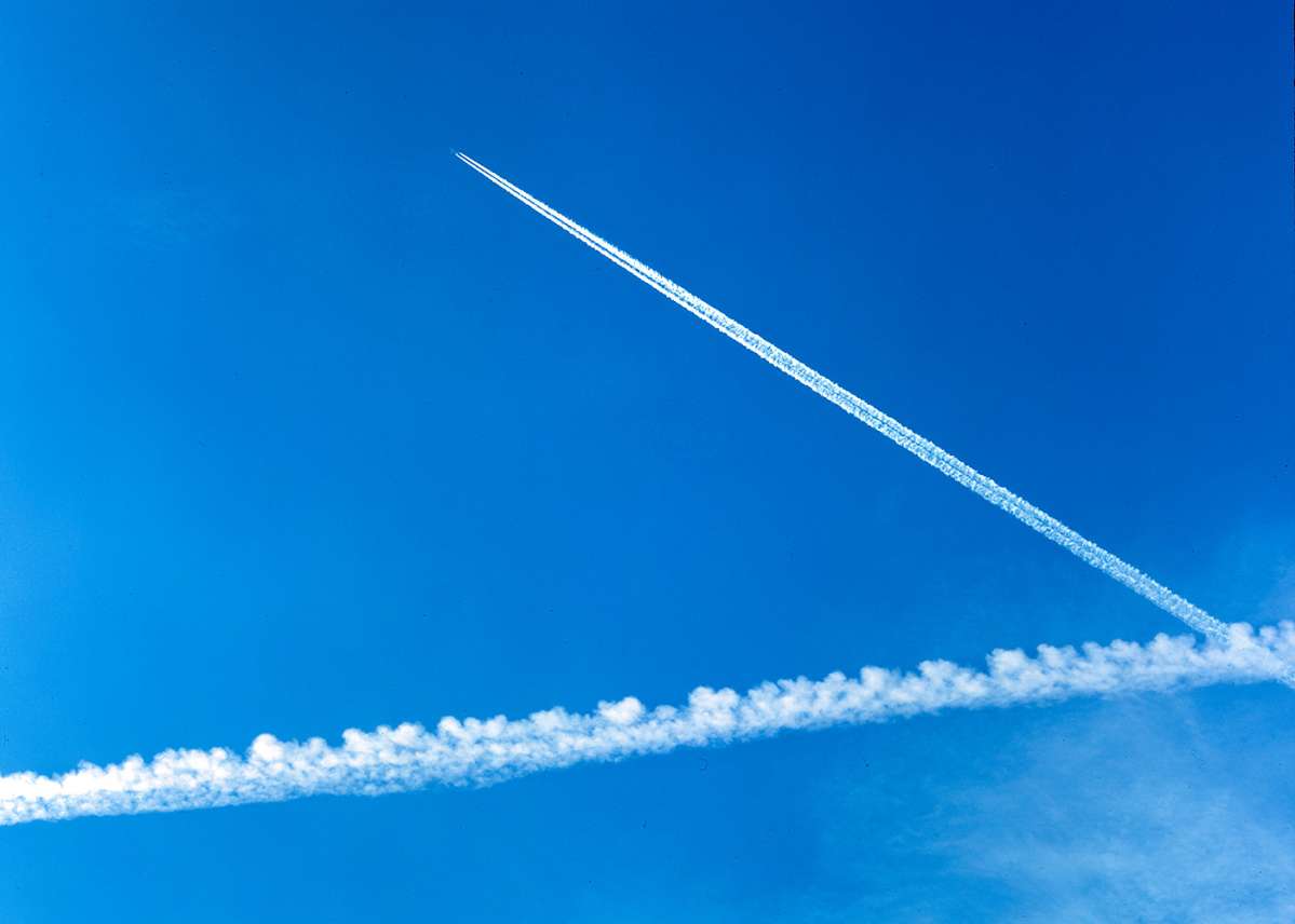 airplane at cruising altitude