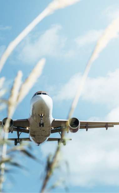 Flugzeug im Endanflug