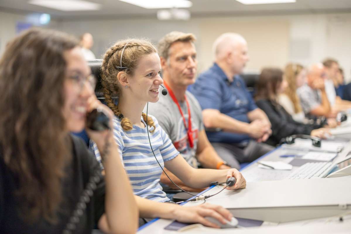 Air traffic controller trainees at work Air traffic controller trainees at work