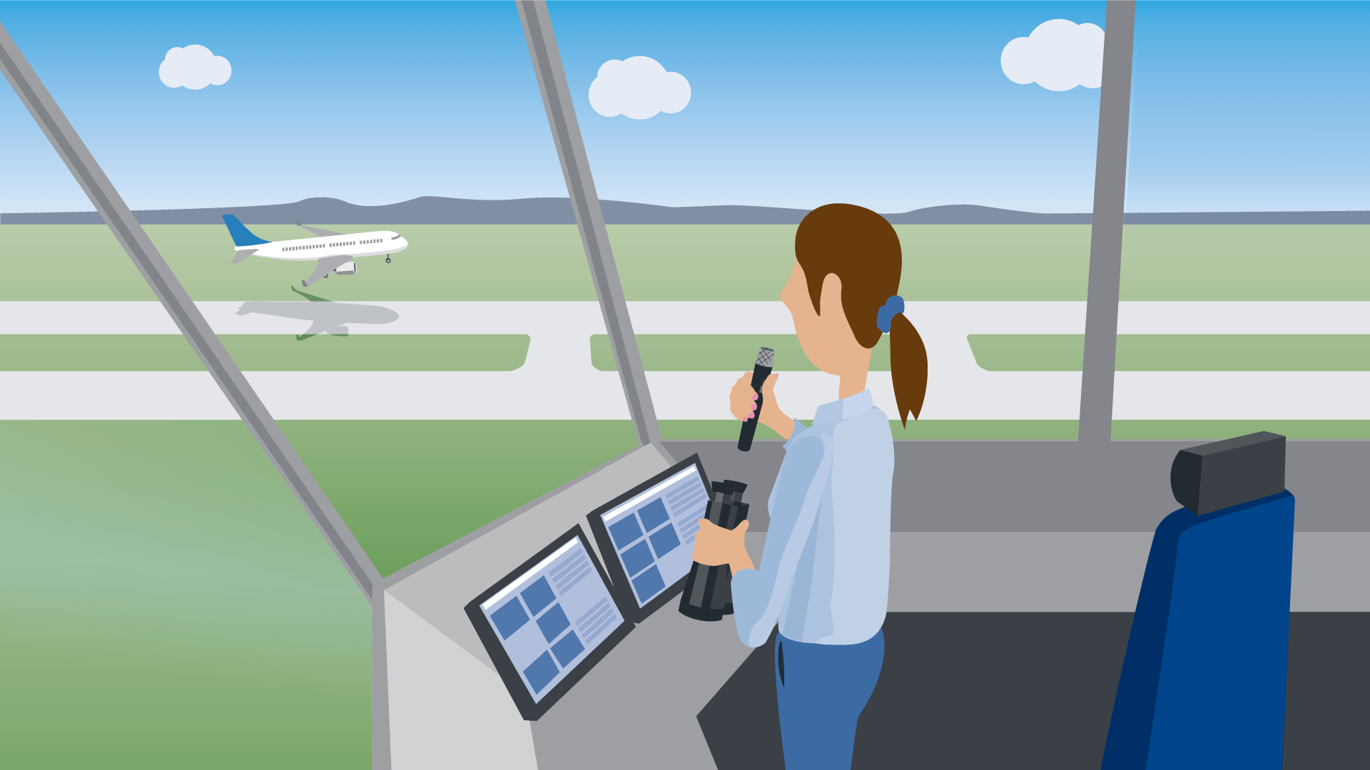 Fluglotse im Tower Fluglotse im Tower