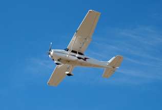 private plane in the sky