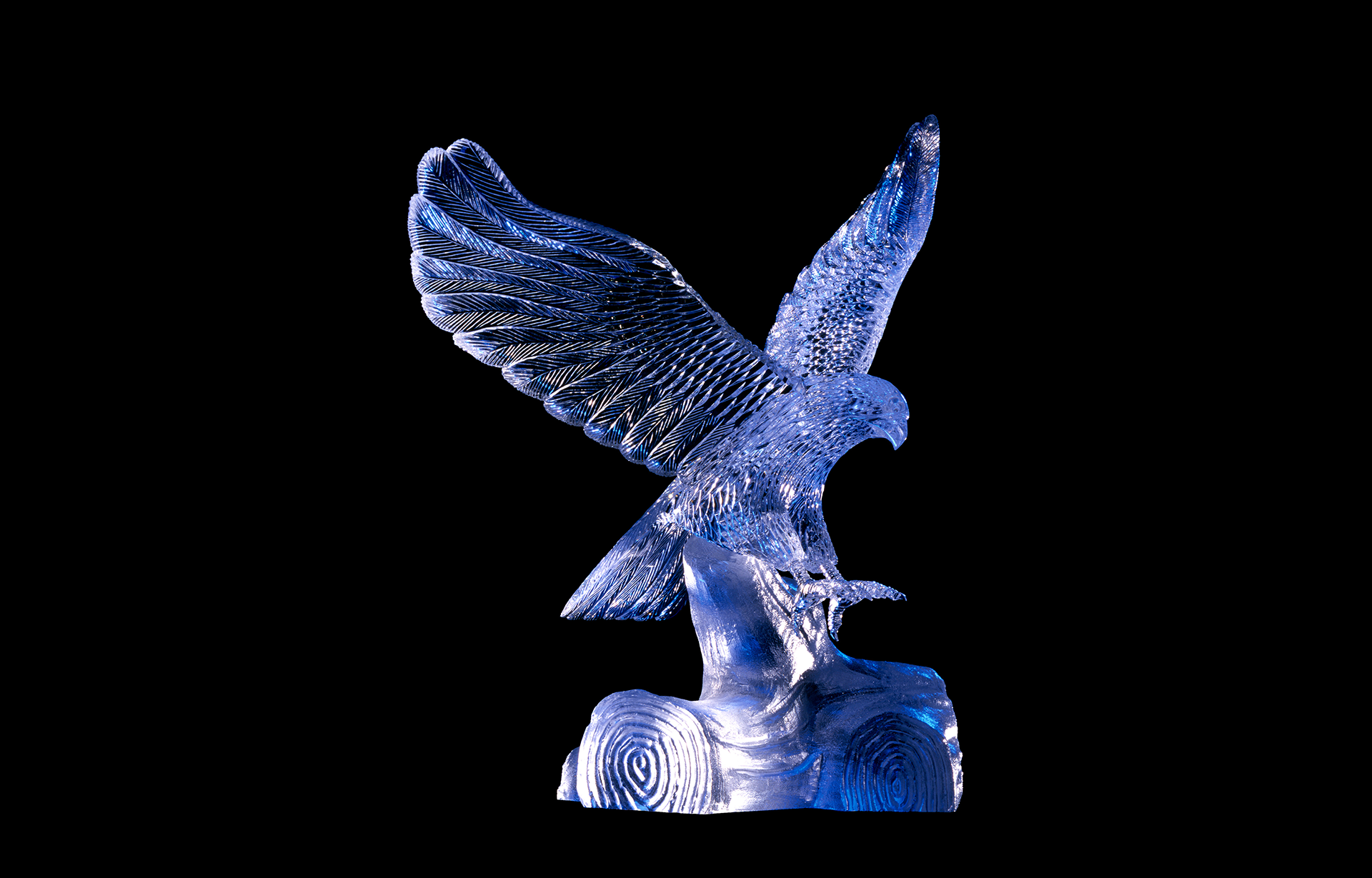 Adler-Statue aus Glas