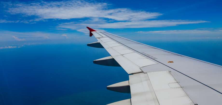 airplane wing view