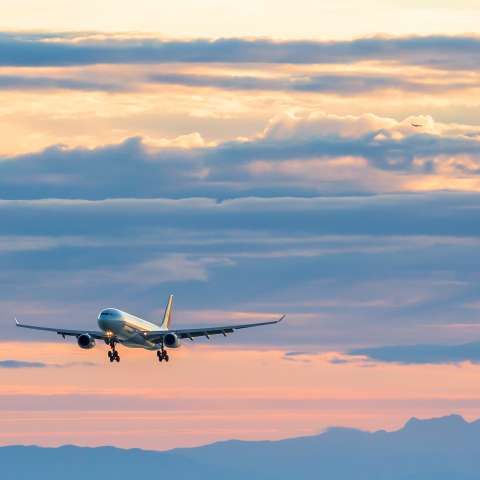 sunset aircraft approach sunset aircraft approach