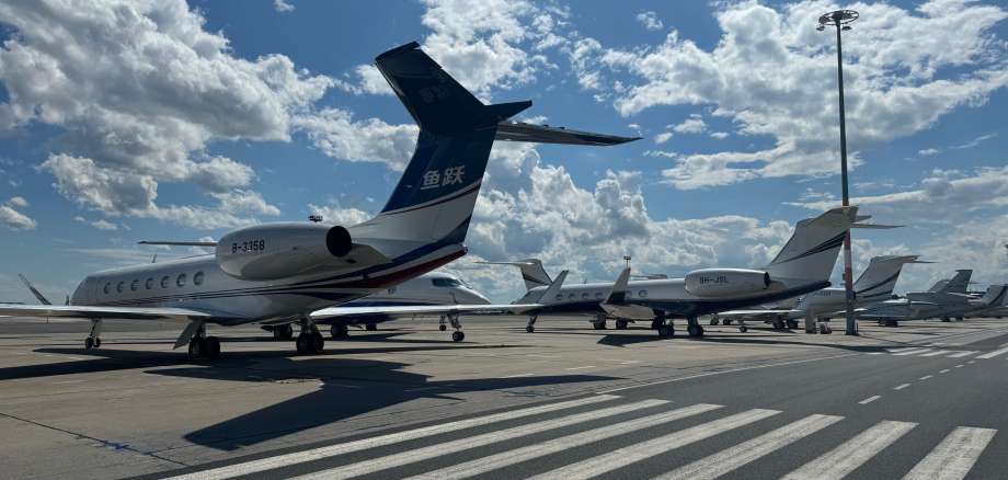 Aircraft on the apron of Berlin Brandenburg Airport on 15 July 2024. Aircraft on the apron of Berlin Brandenburg Airport on 15 July 2024.